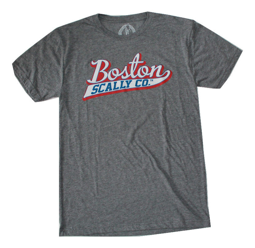 Boston Scally The USA Tee T-Shirt - Grey