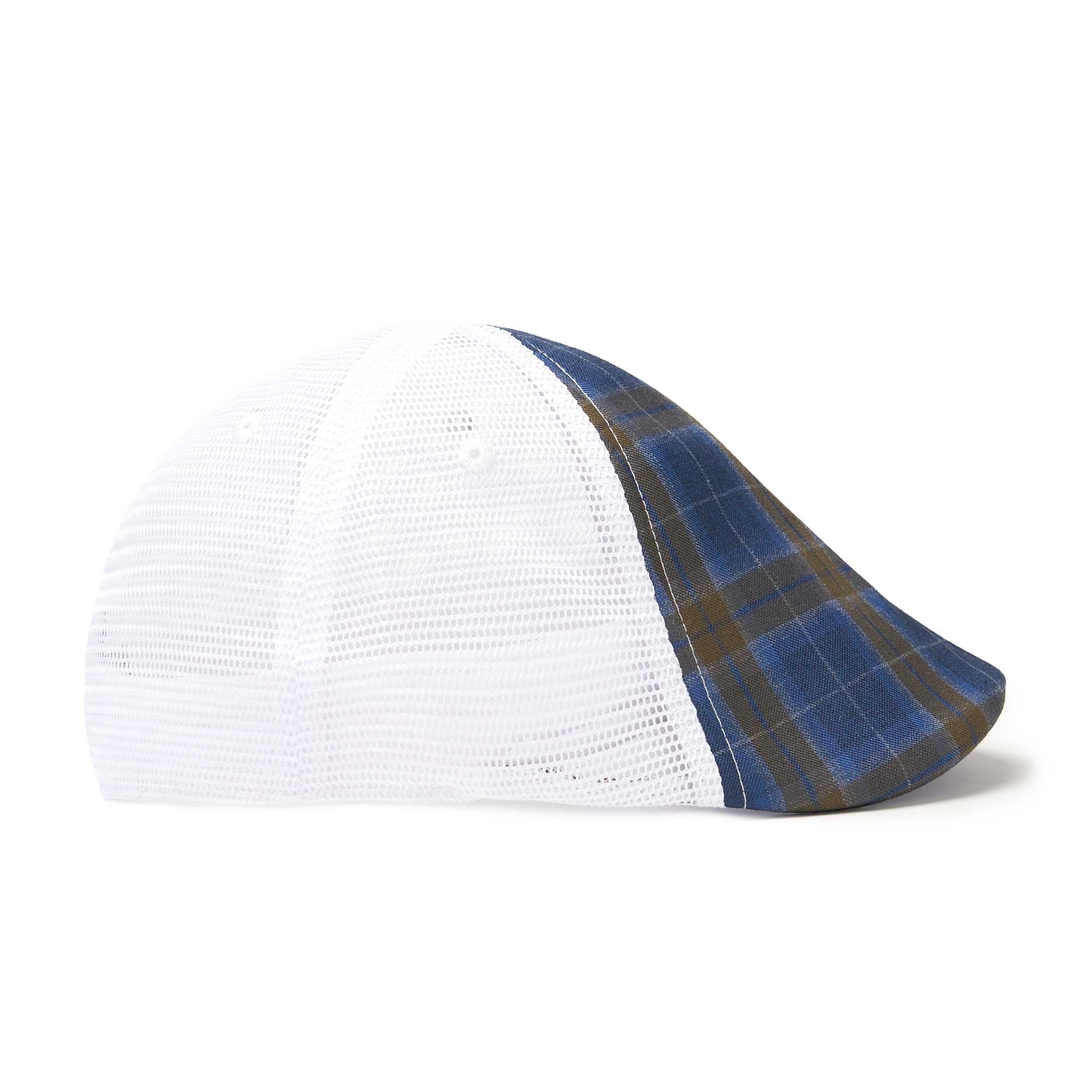 The Mesh Trucker Boston Scally Cap - Plaid with White