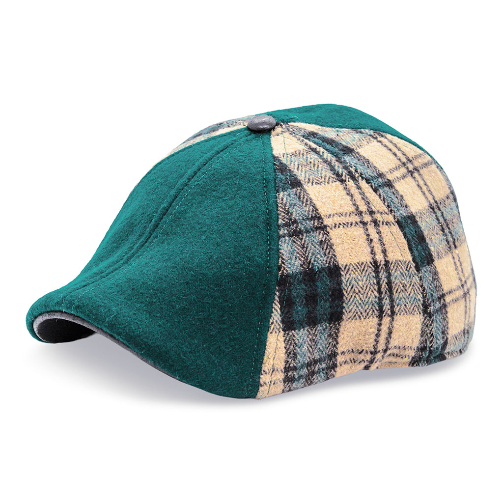 The Craic Boston Scally Cap - Emerald and Ale Plaid