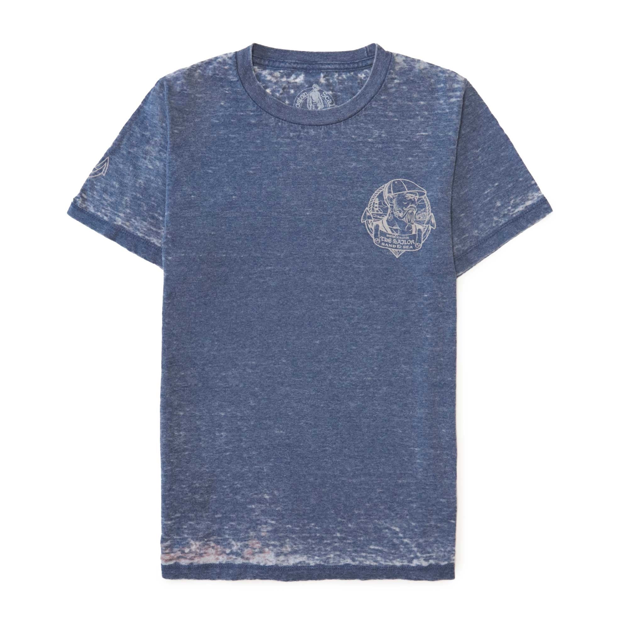 Boston Scally The Sailor: Sand and Sea Tee T-Shirt - Vintage Navy