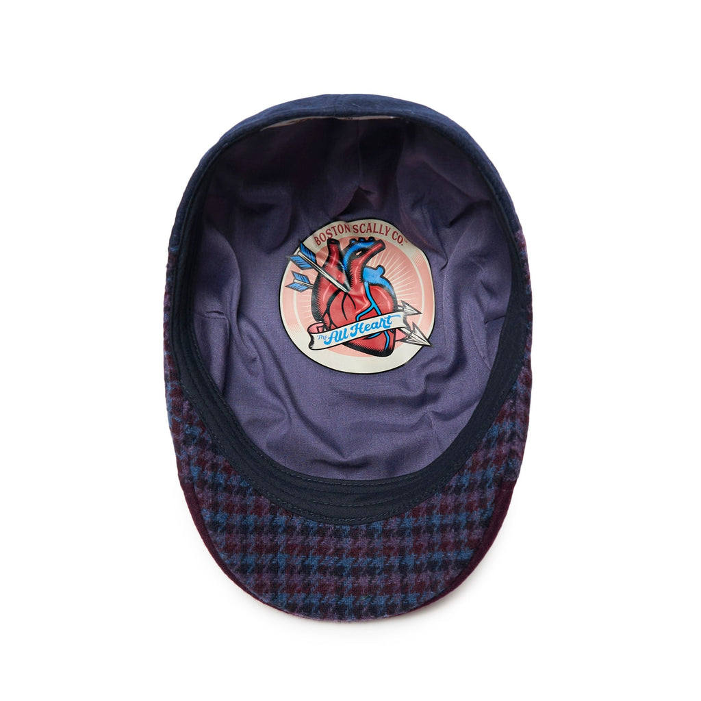The All Heart Boston Scally Cap - Blue & Purple Plaid