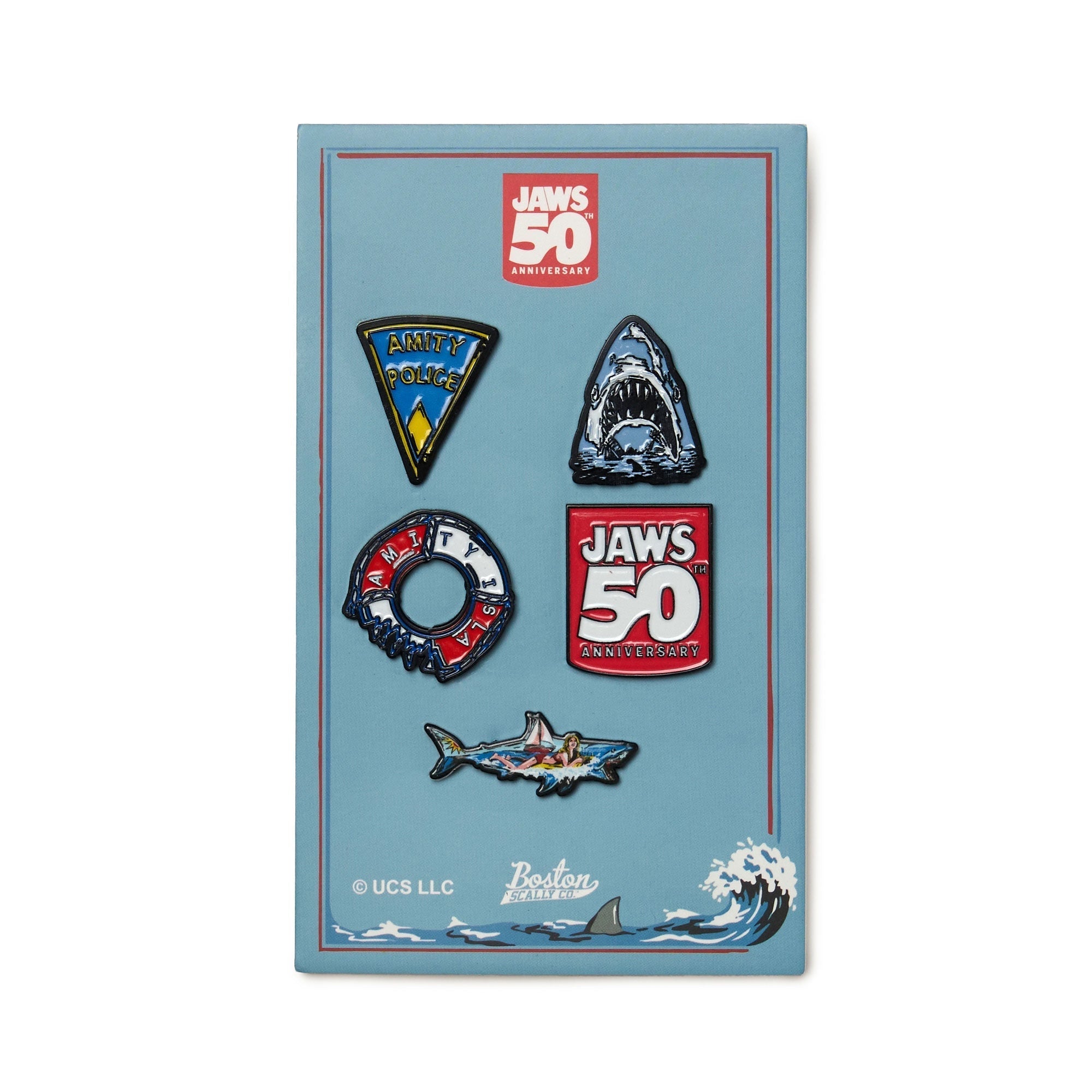 Boston Scally Jaws 50th Anniversary Pin Set
