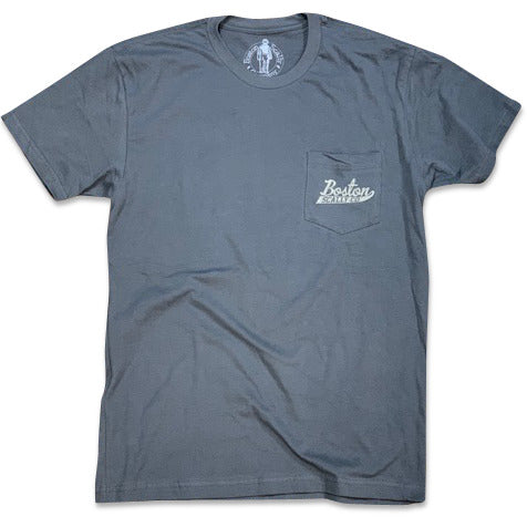 Boston Scally The Industrial Pocket Tee T-Shirt - Metal Grey