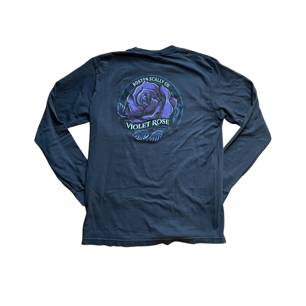 Boston Scally The Violet Rose Long Sleeve Tee T-Shirt - Vintage Black