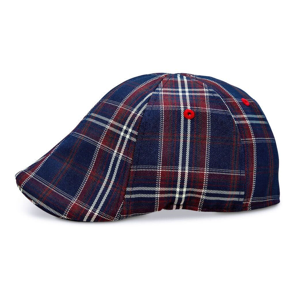 The Brave Boston Scally Cap - Navy Plaid