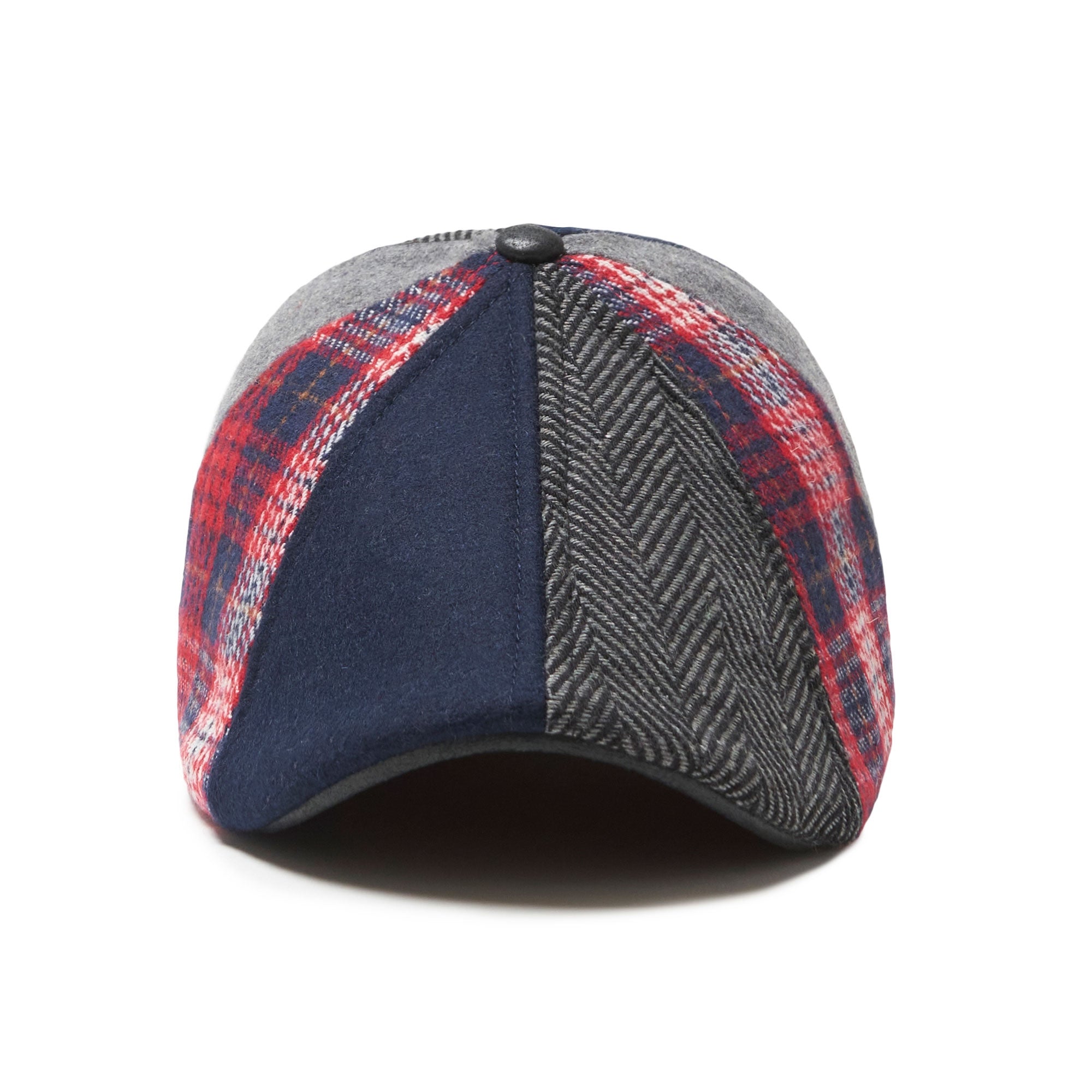 The King of Hearts Boston Scally Cap - Red & Blue Plaid