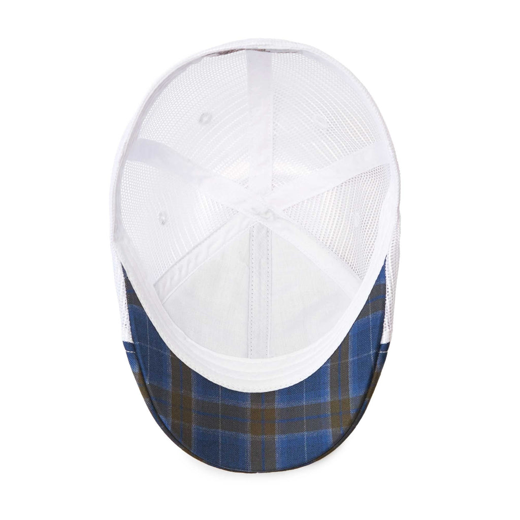 The Mesh Trucker Boston Scally Cap - Plaid with White
