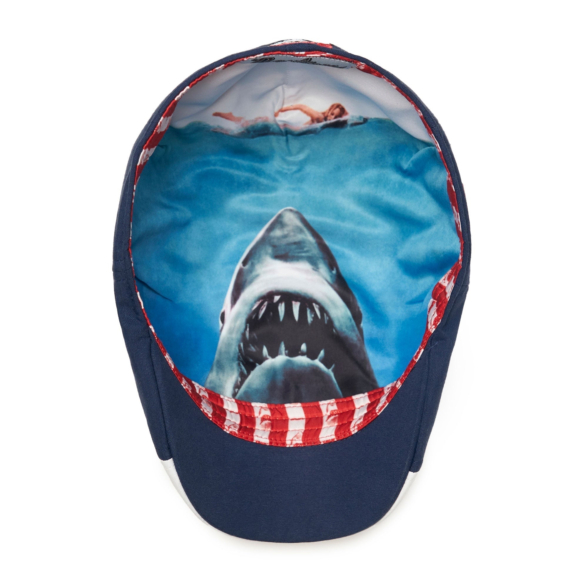 Jaws 50th Anniversary Boston Scally Cap - Ocean Blue & Great White